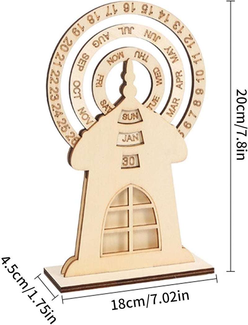 woobles Wooden Advent Calendar - Ferris Wheel Shape Desktop Ornament Turntable Calendar,Christmas Atmosphere Calendar Adornment for Kids Teens Women, Celebrate New Year - Image 4